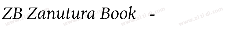 ZB Zanutura Book 粗体字体转换
